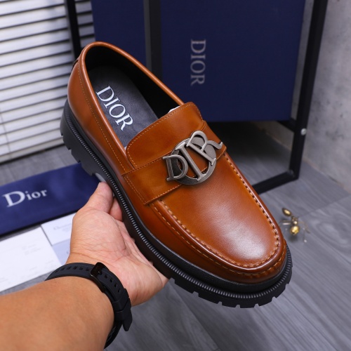 Replica Christian Dior Leather Shoes For Men #1266657 $88.00 USD for Wholesale