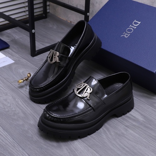 Wholesale Christian Dior Leather Shoes For Men #1266658 $88.00 USD, Wholesale Quality Replica Christian Dior Leather Shoes