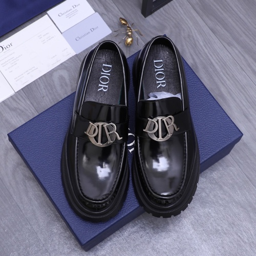 Replica Christian Dior Leather Shoes For Men #1266658 $88.00 USD for Wholesale