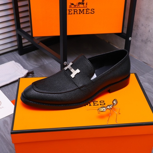 Replica Hermes Leather Shoes For Men #1266666 $82.00 USD for Wholesale