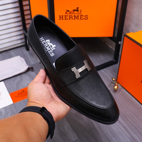 Replica Hermes Leather Shoes For Men #1266666 $82.00 USD for Wholesale