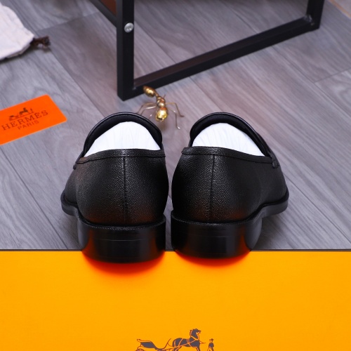 Replica Hermes Leather Shoes For Men #1266666 $82.00 USD for Wholesale