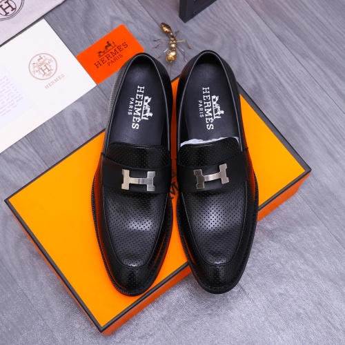 Replica Hermes Leather Shoes For Men #1266667 $82.00 USD for Wholesale