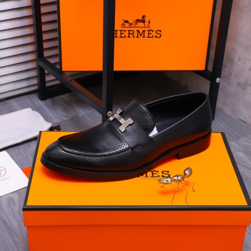 Replica Hermes Leather Shoes For Men #1266667 $82.00 USD for Wholesale