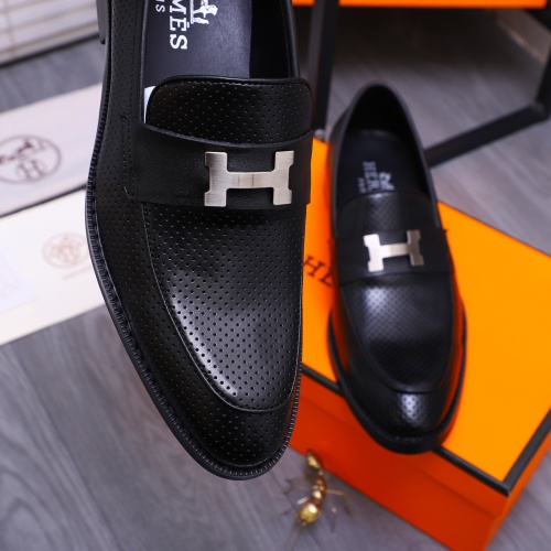 Replica Hermes Leather Shoes For Men #1266667 $82.00 USD for Wholesale