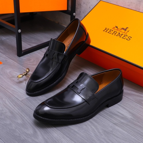 Wholesale Hermes Leather Shoes For Men #1266668 $82.00 USD, Wholesale Quality Replica Hermes Leather Shoes