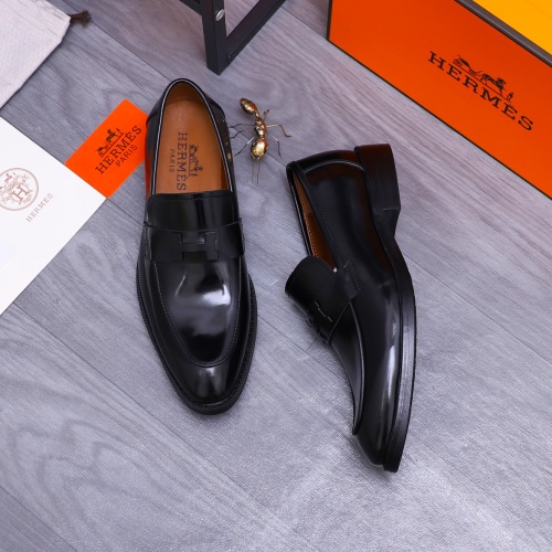 Replica Hermes Leather Shoes For Men #1266668 $82.00 USD for Wholesale