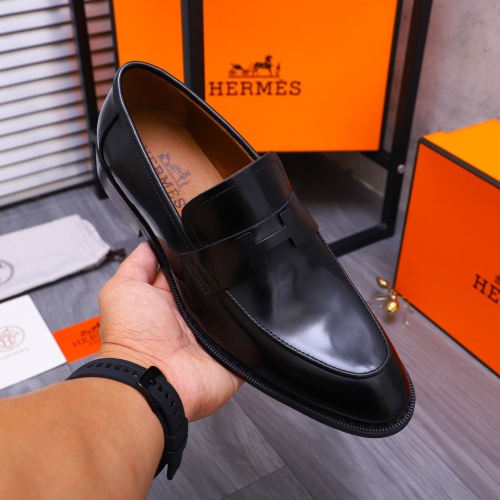 Replica Hermes Leather Shoes For Men #1266668 $82.00 USD for Wholesale