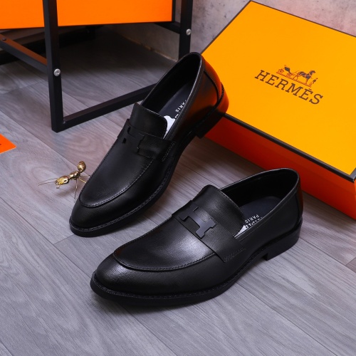 Wholesale Hermes Leather Shoes For Men #1266669 $82.00 USD, Wholesale Quality Replica Hermes Leather Shoes