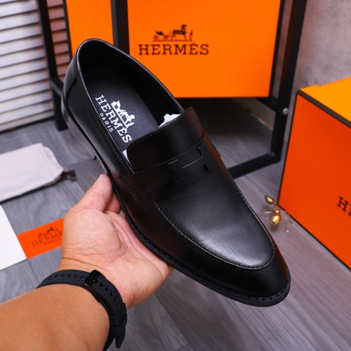 Replica Hermes Leather Shoes For Men #1266669 $82.00 USD for Wholesale