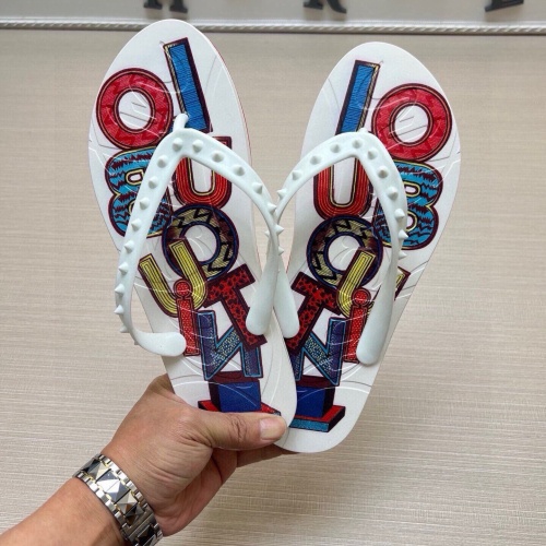 Replica Christian Louboutin CL Slippers For Men #1266696 $45.00 USD for Wholesale