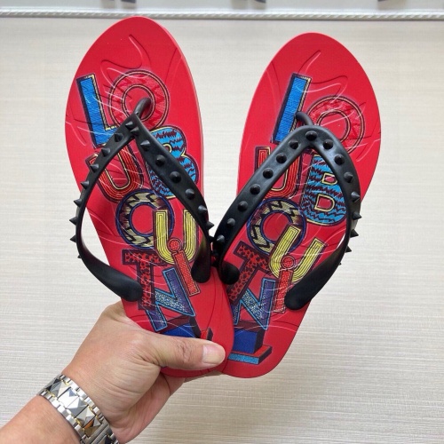 Replica Christian Louboutin CL Slippers For Women #1266704 $45.00 USD for Wholesale