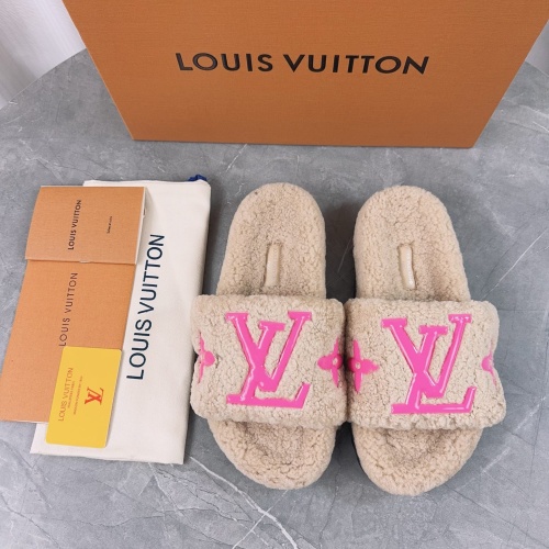 Wholesale Louis Vuitton Slippers For Women #1266744 $85.00 USD, Wholesale Quality Replica Louis Vuitton Slippers