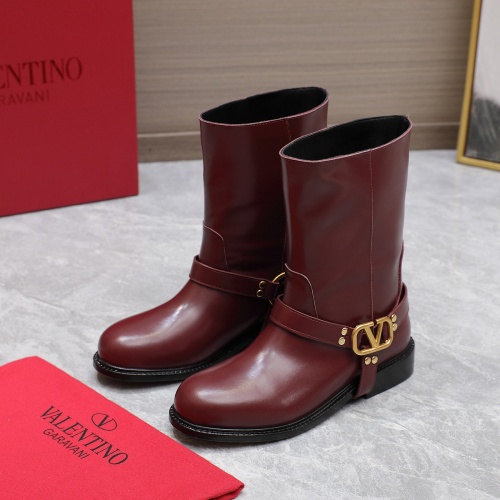 Replica Valentino Boots For Women #1266793 $150.00 USD for Wholesale