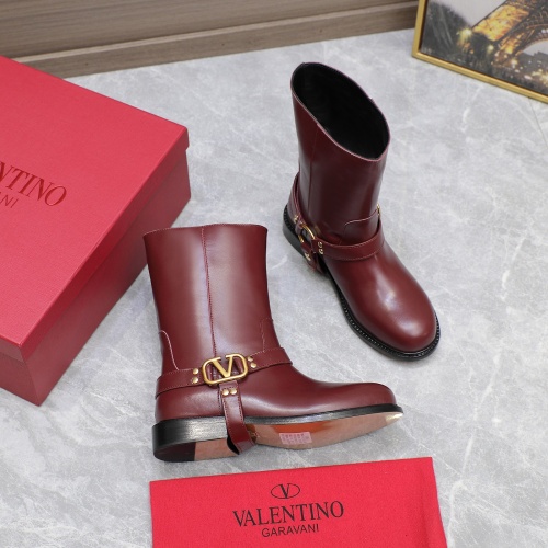 Replica Valentino Boots For Women #1266793 $150.00 USD for Wholesale