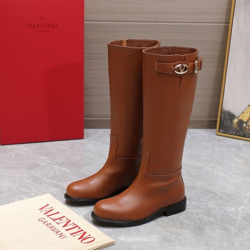 Replica Valentino Boots For Women #1266802 $185.00 USD for Wholesale