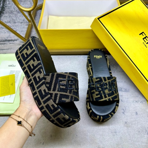 Wholesale Fendi Slippers For Women #1266828 $82.00 USD, Wholesale Quality Replica Fendi Slippers