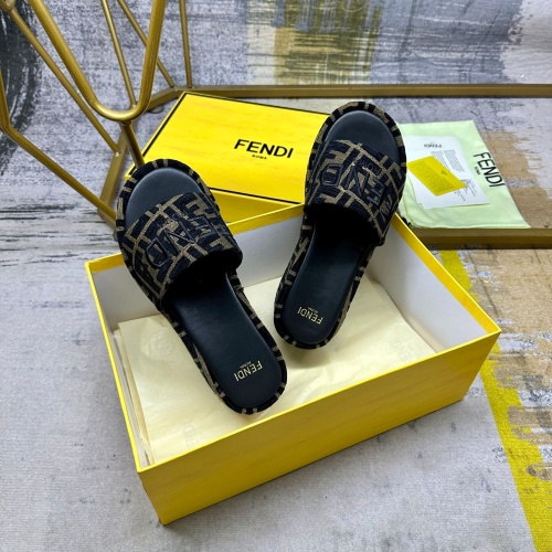 Replica Fendi Slippers For Women #1266828 $82.00 USD for Wholesale