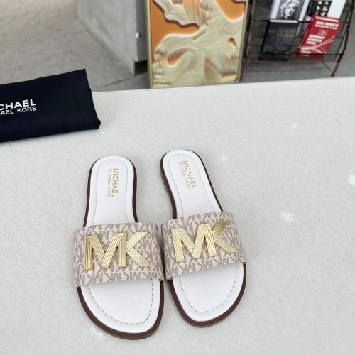 Wholesale Michael Kors Slippers For Women #1266859 $82.00 USD, Wholesale Quality Replica Michael Kors Slippers