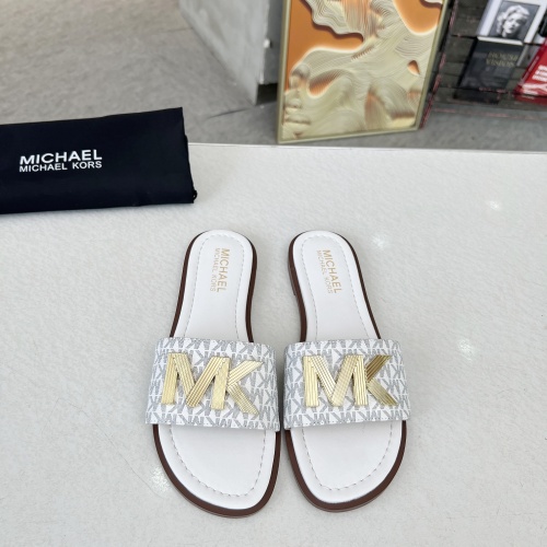 Wholesale Michael Kors Slippers For Women #1266861 $82.00 USD, Wholesale Quality Replica Michael Kors Slippers