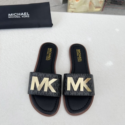 Wholesale Michael Kors Slippers For Women #1266879 $82.00 USD, Wholesale Quality Replica Michael Kors Slippers