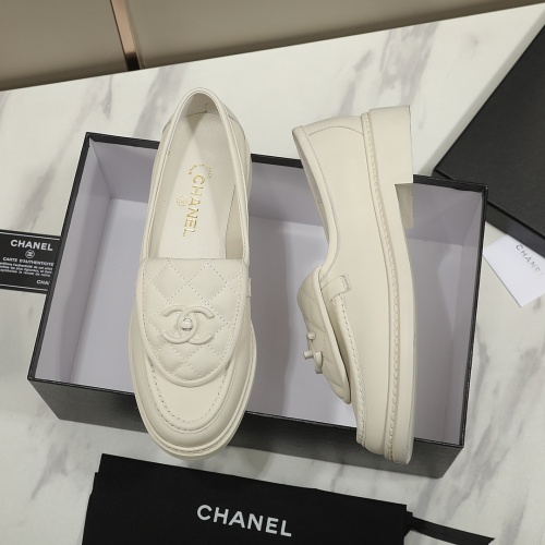 Replica Chanel Leather Shoes For Women #1266959 $92.00 USD for Wholesale