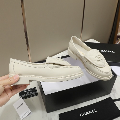 Replica Chanel Leather Shoes For Women #1266959 $92.00 USD for Wholesale