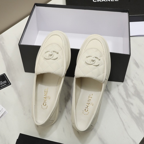 Replica Chanel Leather Shoes For Women #1266959 $92.00 USD for Wholesale