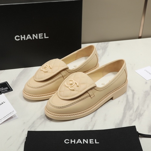 Wholesale Chanel Leather Shoes For Women #1266960 $92.00 USD, Wholesale Quality Replica Chanel Leather Shoes