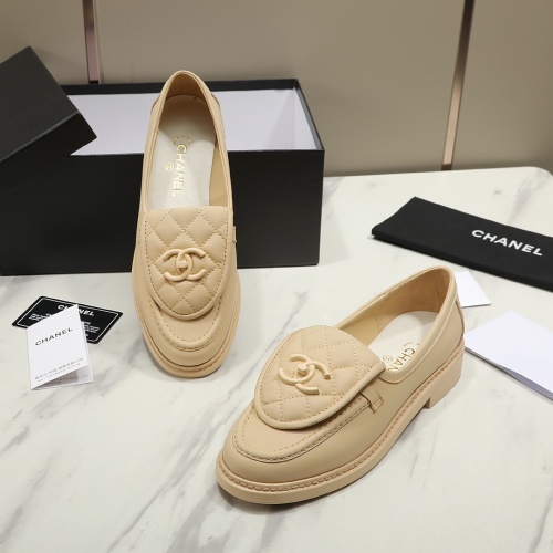 Replica Chanel Leather Shoes For Women #1266960 $92.00 USD for Wholesale