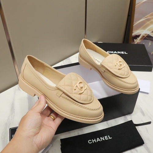 Replica Chanel Leather Shoes For Women #1266960 $92.00 USD for Wholesale