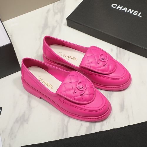 Replica Chanel Leather Shoes For Women #1266961 $92.00 USD for Wholesale