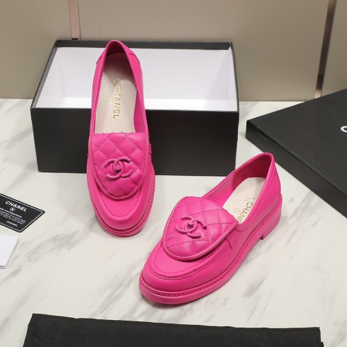 Replica Chanel Leather Shoes For Women #1266961 $92.00 USD for Wholesale