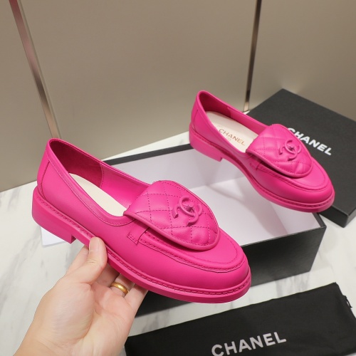 Replica Chanel Leather Shoes For Women #1266961 $92.00 USD for Wholesale