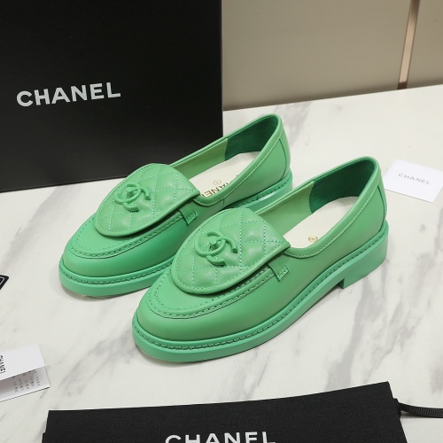 Wholesale Chanel Leather Shoes For Women #1266962 $92.00 USD, Wholesale Quality Replica Chanel Leather Shoes