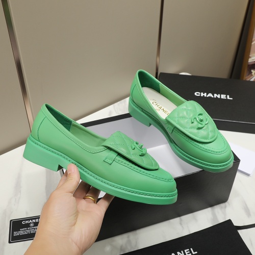 Replica Chanel Leather Shoes For Women #1266962 $92.00 USD for Wholesale