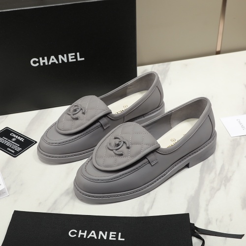 Wholesale Chanel Leather Shoes For Women #1266963 $92.00 USD, Wholesale Quality Replica Chanel Leather Shoes