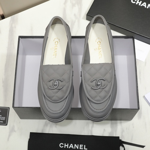 Replica Chanel Leather Shoes For Women #1266963 $92.00 USD for Wholesale