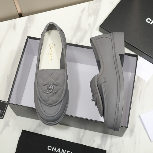 Replica Chanel Leather Shoes For Women #1266963 $92.00 USD for Wholesale