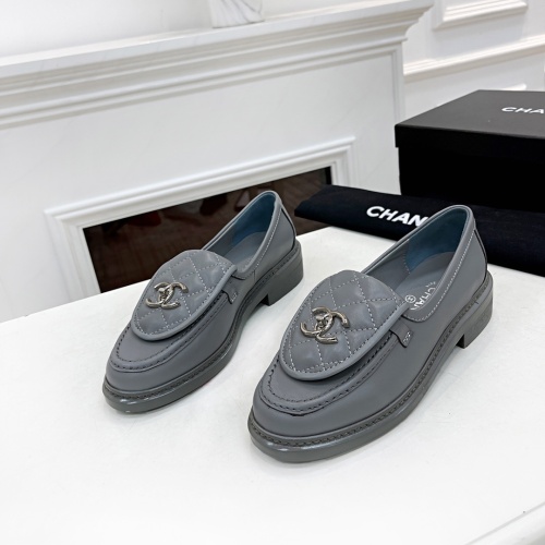 Wholesale Chanel Leather Shoes For Women #1266964 $92.00 USD, Wholesale Quality Replica Chanel Leather Shoes