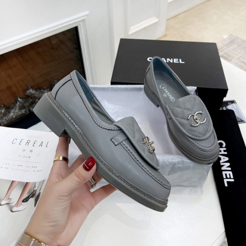 Replica Chanel Leather Shoes For Women #1266964 $92.00 USD for Wholesale