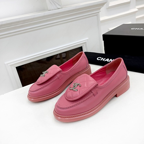 Wholesale Chanel Leather Shoes For Women #1266965 $92.00 USD, Wholesale Quality Replica Chanel Leather Shoes