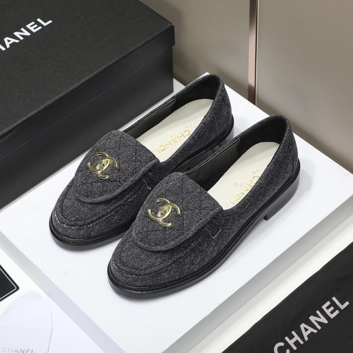 Wholesale Chanel Leather Shoes For Women #1266966 $92.00 USD, Wholesale Quality Replica Chanel Leather Shoes