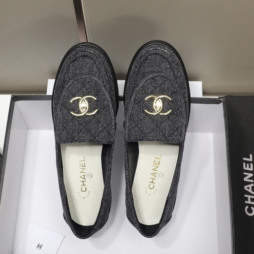 Replica Chanel Leather Shoes For Women #1266966 $92.00 USD for Wholesale