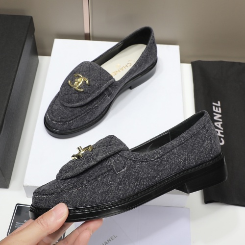 Replica Chanel Leather Shoes For Women #1266966 $92.00 USD for Wholesale