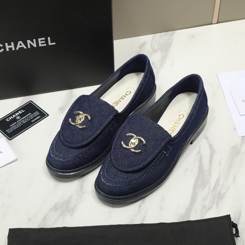 Wholesale Chanel Leather Shoes For Women #1266968 $92.00 USD, Wholesale Quality Replica Chanel Leather Shoes