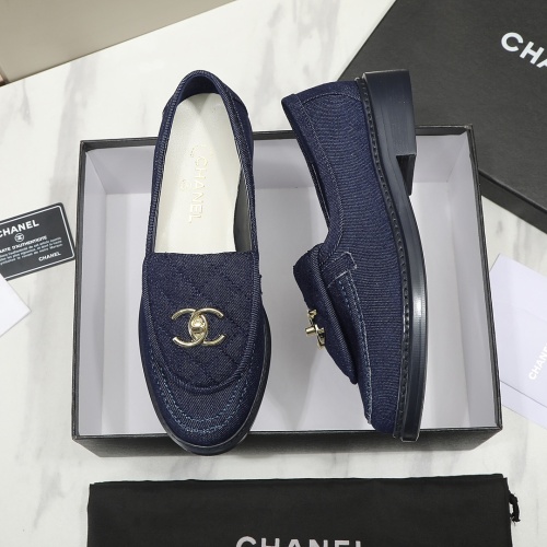 Replica Chanel Leather Shoes For Women #1266968 $92.00 USD for Wholesale