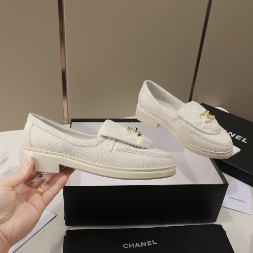 Replica Chanel Leather Shoes For Women #1266969 $92.00 USD for Wholesale