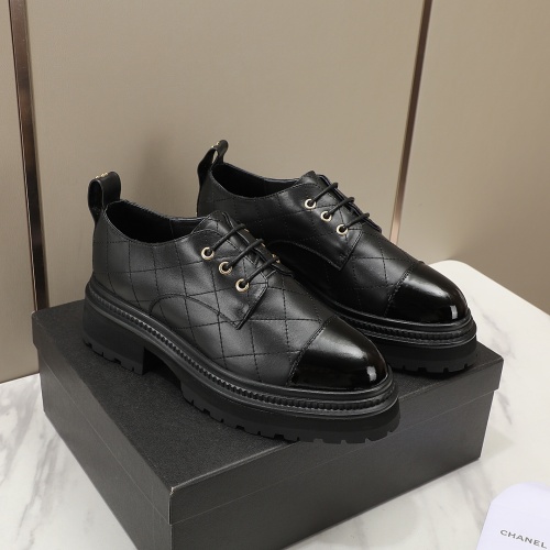 Wholesale Chanel Leather Shoes For Women #1266973 $100.00 USD, Wholesale Quality Replica Chanel Leather Shoes