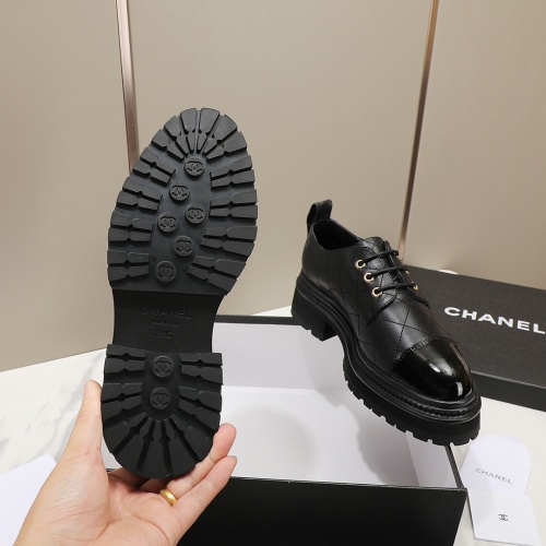 Replica Chanel Leather Shoes For Women #1266973 $100.00 USD for Wholesale